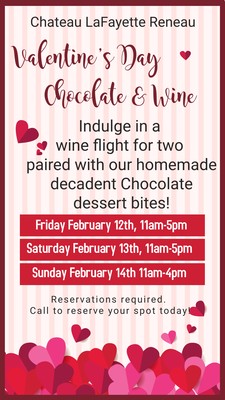 Chocolate & Wine - Valentine's Day Weekend